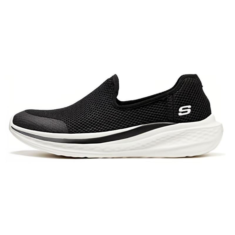 Skechers SLADE Men Mesh Versatile Comfort Low Top Daily Casual Shoes Black White 210943-BKW 42.5