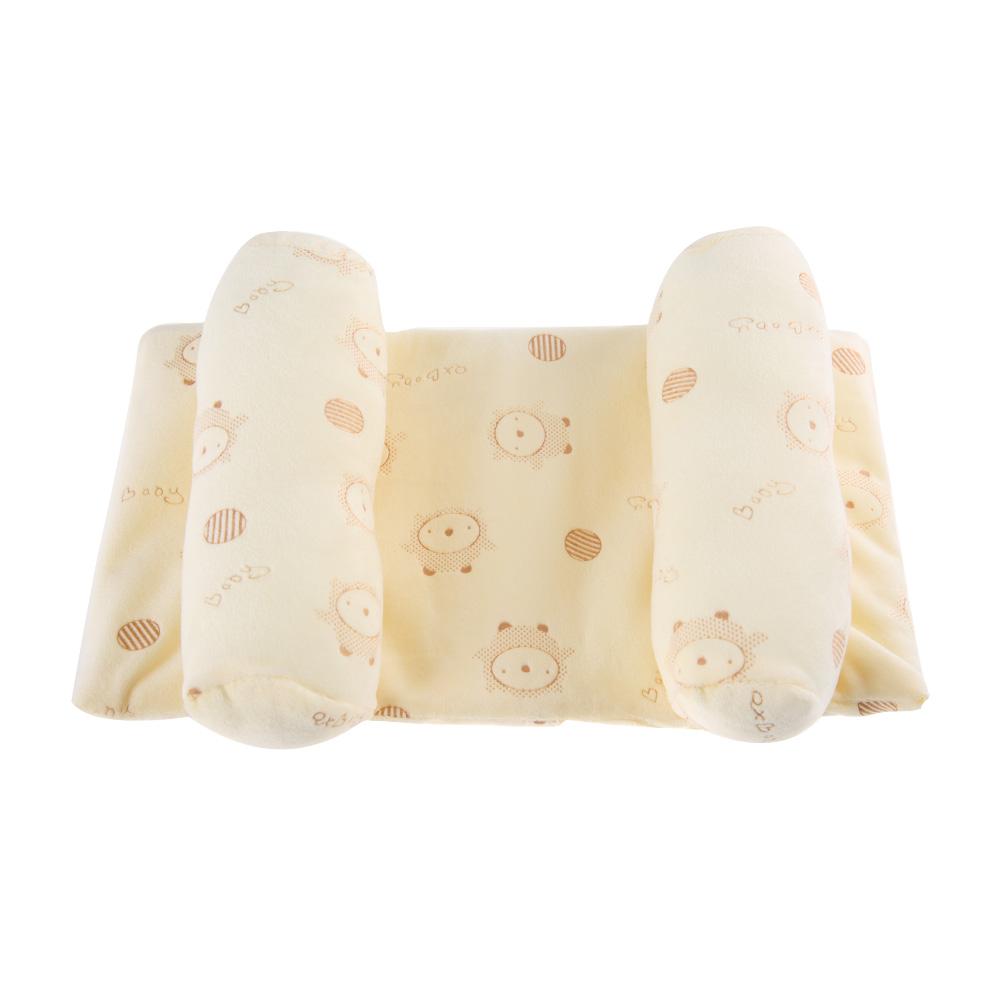 Baby Pillow Anti Roll Cotton Infant Sleep Prevent Flat Head Cushion for Newborn