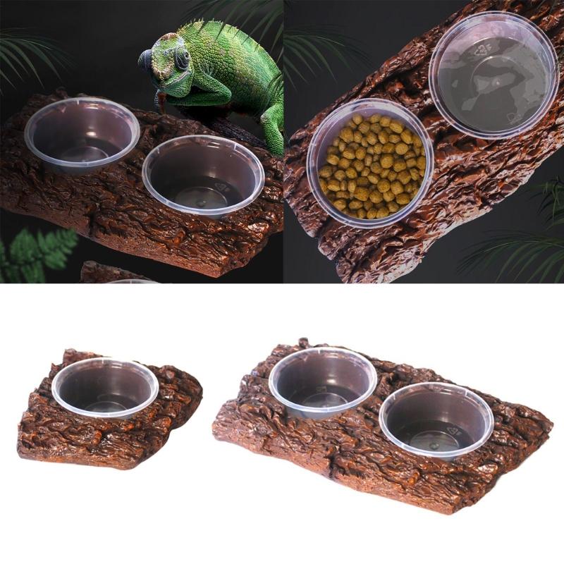 Reptilienschale zum Füttern Wässern Terrariumschalen für Bartagamen Futterablagen Wasserschale für Chamäleons Geckos