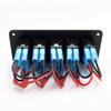 zmayastar 5-Way Waterproof Boat Switch Panel, 12-24V DC, for Cars, Ships, and Marine Use, Model SP-CYKG-01