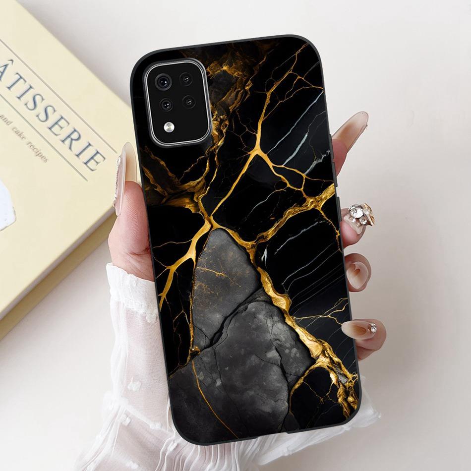 For LG K42 K52 K62 K62+ New Fashion Dusk Beach Painting Phone Case For LG K62 Plus K42 K52 (Brazil) Black Silicone Soft Case
