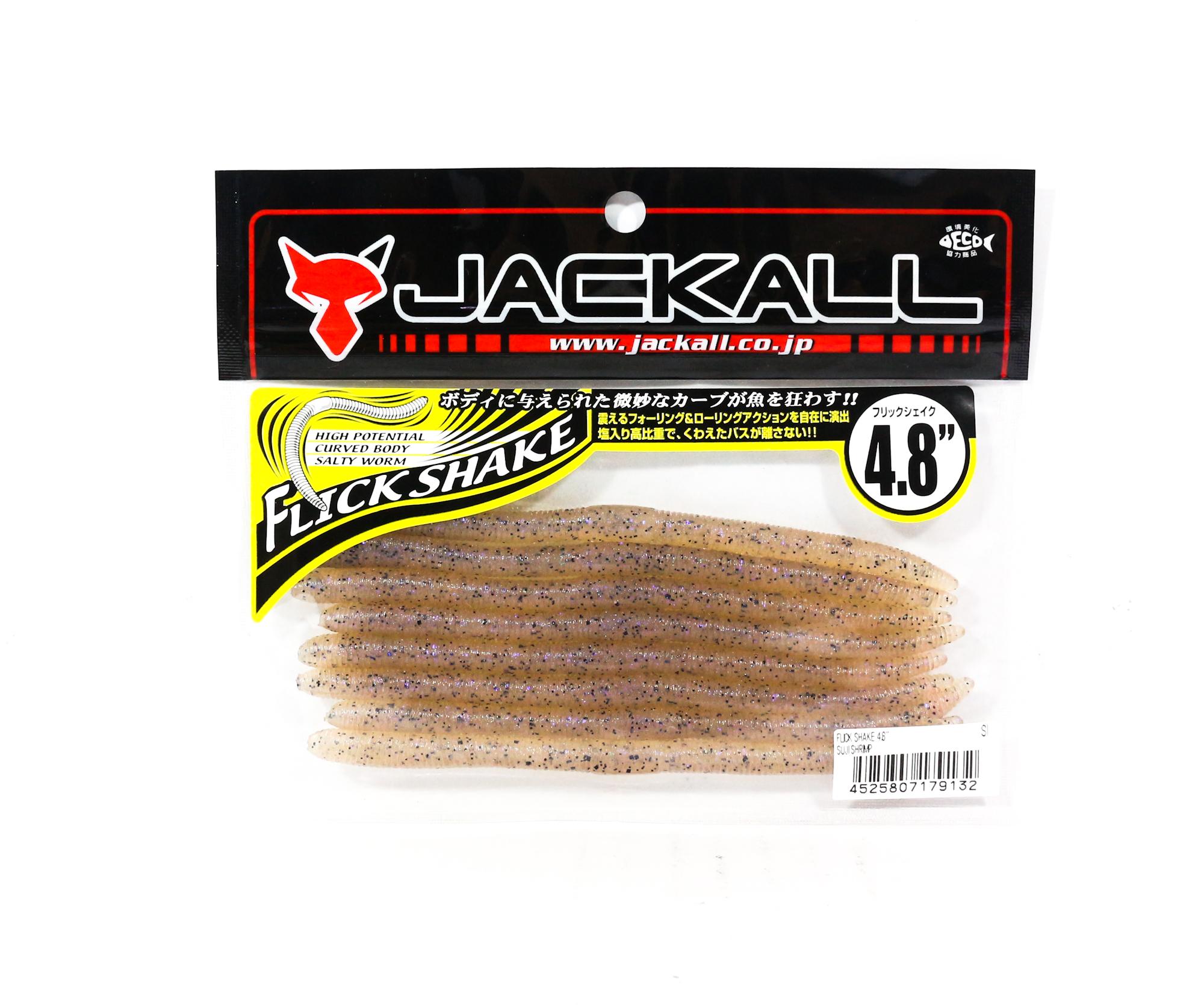 

Jackall Soft Lure Flick Shake Worm 4.8 Inches Suji Shrimp (9132)