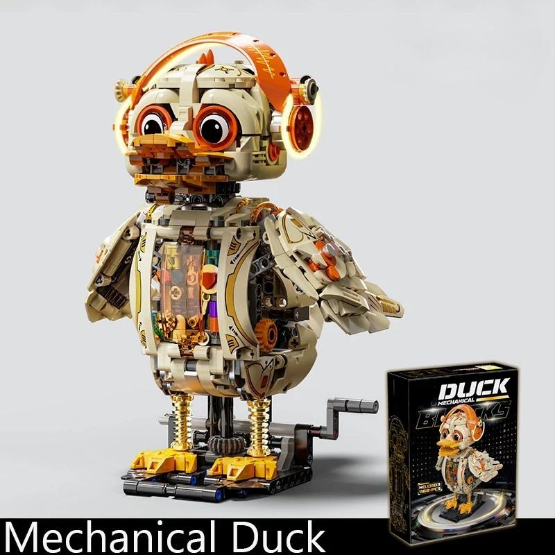 Mechanisches Enten Baustein Set 1168 Teile Robotisches Tier Modell STEM Pädagogisches Spielzeug für Geschenk Tech Roboter DIY Bausatz