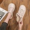 Summer Two Way Open Toe Lace Breathable Soft Flat Shoes Casual Versatile Hollow Design Comfort Sandals
