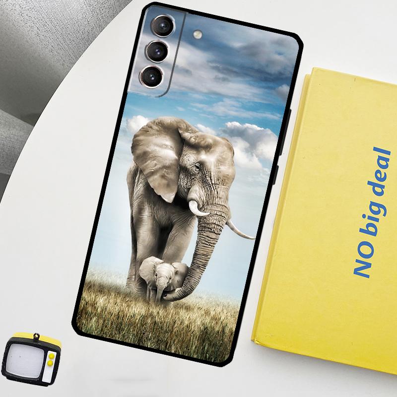 Elephant Baby Nature Phone Case For Samsung Galaxy S25 Ultra S20 S21 S22 S23 Plus S9 S10 S25 FE S24 Ultra Cover