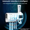 Intelligenter Induktions-Zahnbürstenhalter Zahnbürsten Abnehmbarer Ständer Wandmontiert Stanzfreier Spender Ablage Organizer Badezimmer
