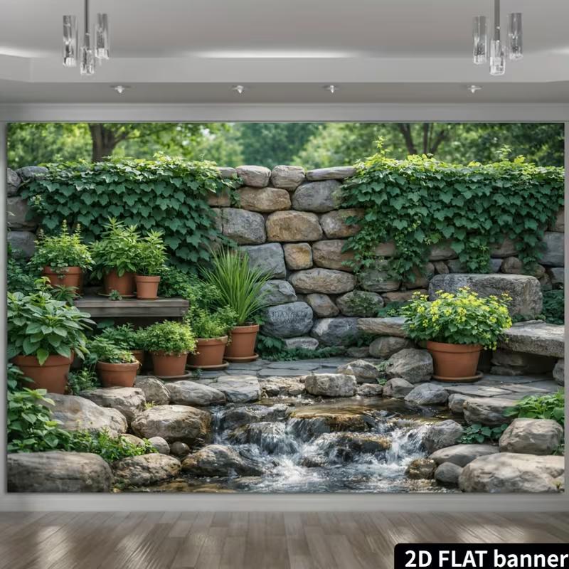 2D Natural Yard Garden Portrait Photo Backdrop