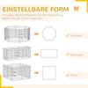 Puppy Playpen, 76 cm High/approx. 2.5 m², 8 Panels, Floor Tarpaulin, Combi Roof Cover