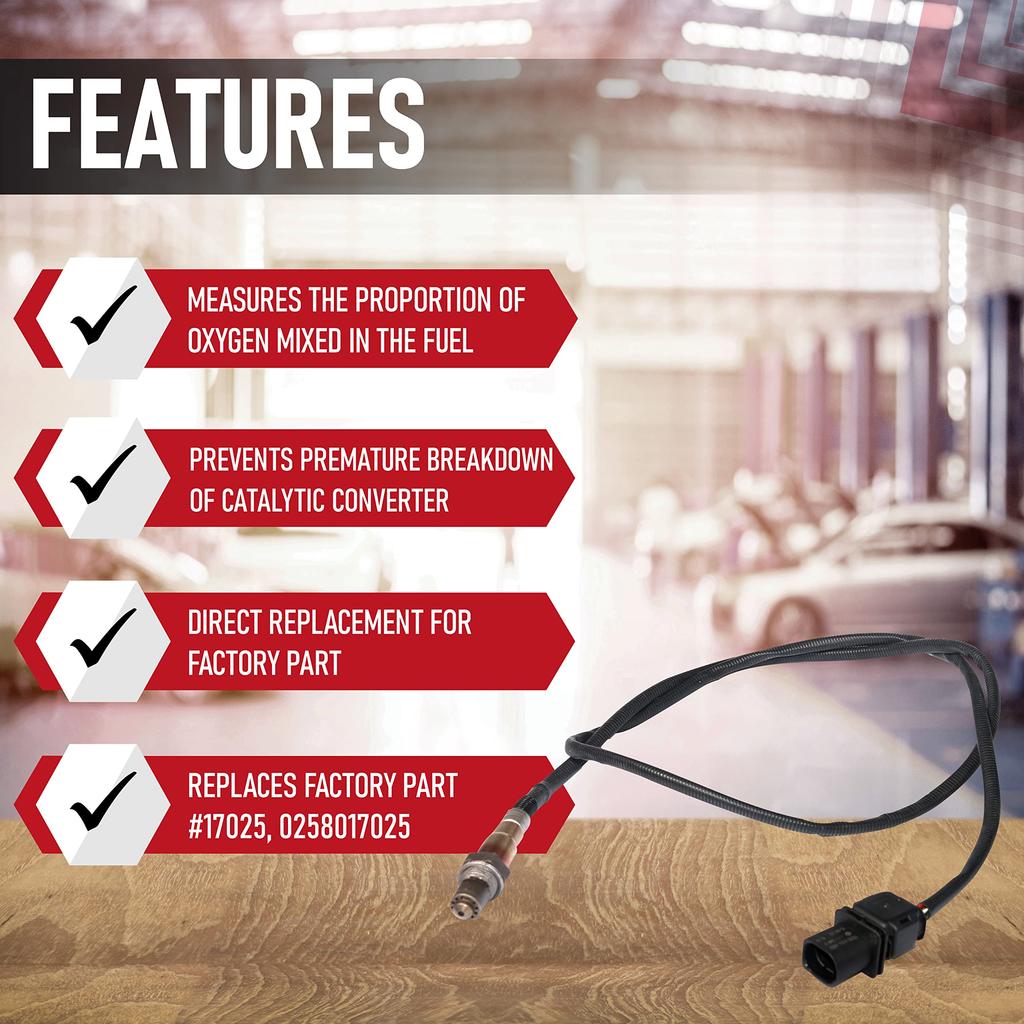 Replacement LSU 4.9 Lambda Wide Band O2 Oxygen Sensor - Replaces 17025, 0258017025 -