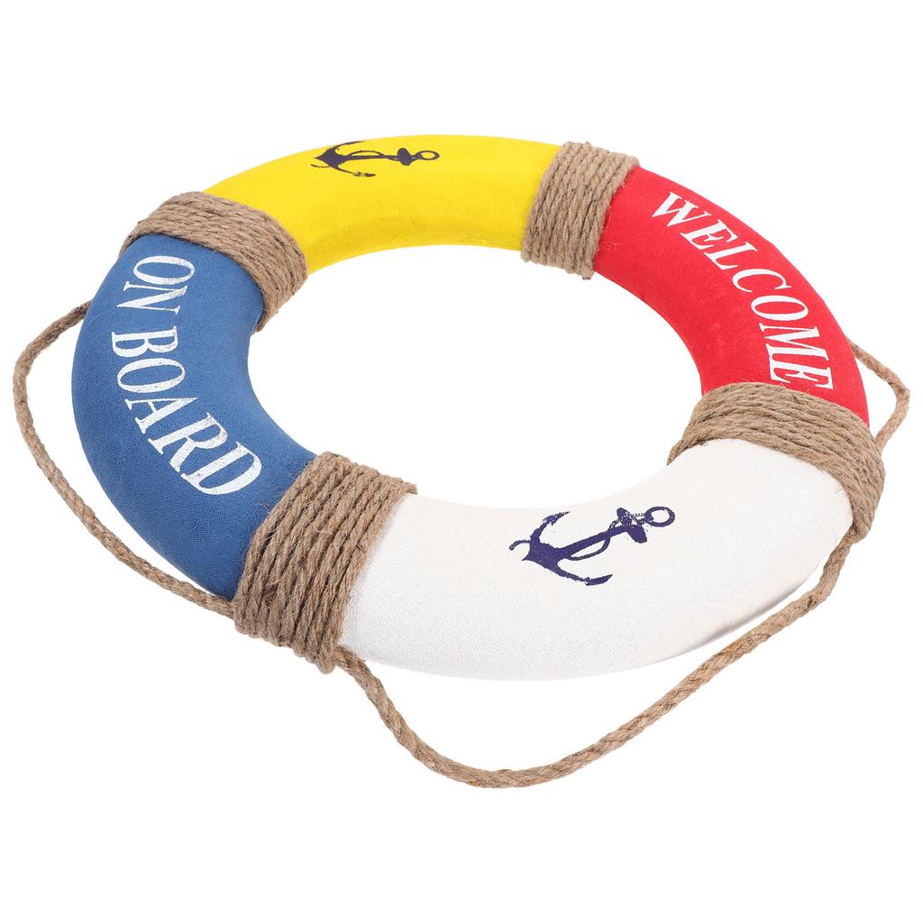 1Pcs 30Cm Exquisite Lifebuoy Hanging Decoration Metal Door Sign for Cafe Bar Shop Wall Decor Festive Entrance Ornament