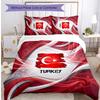 Turkey Football Printed Bedding 3 Piece Set Cozy Breathable Bed Cover Set as Housewarming Holiday Gift