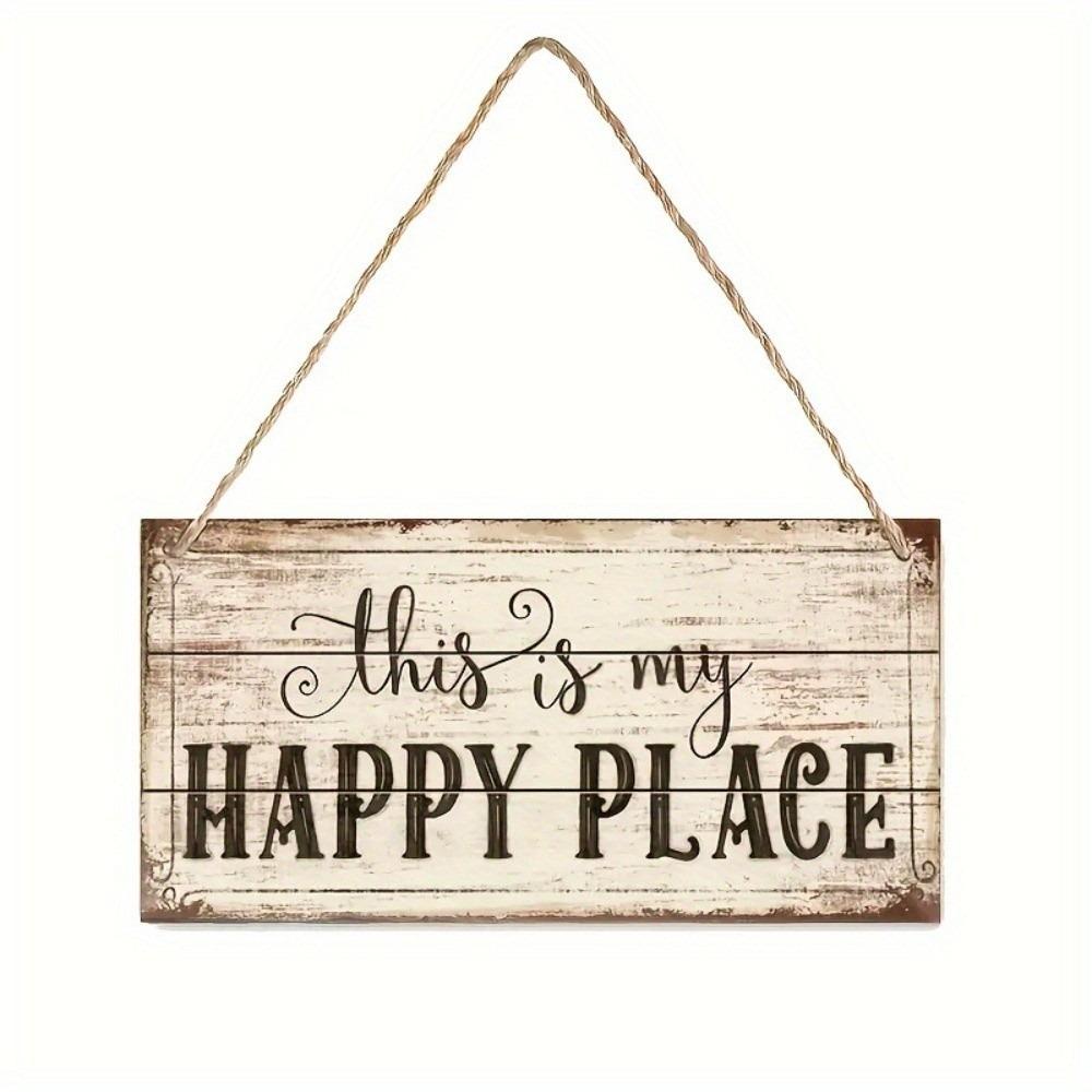 Waterproof Wooden Wall Sign 11.8x5.9in Wooden Hanging Decoration Wooden Table Sign  Front Door
