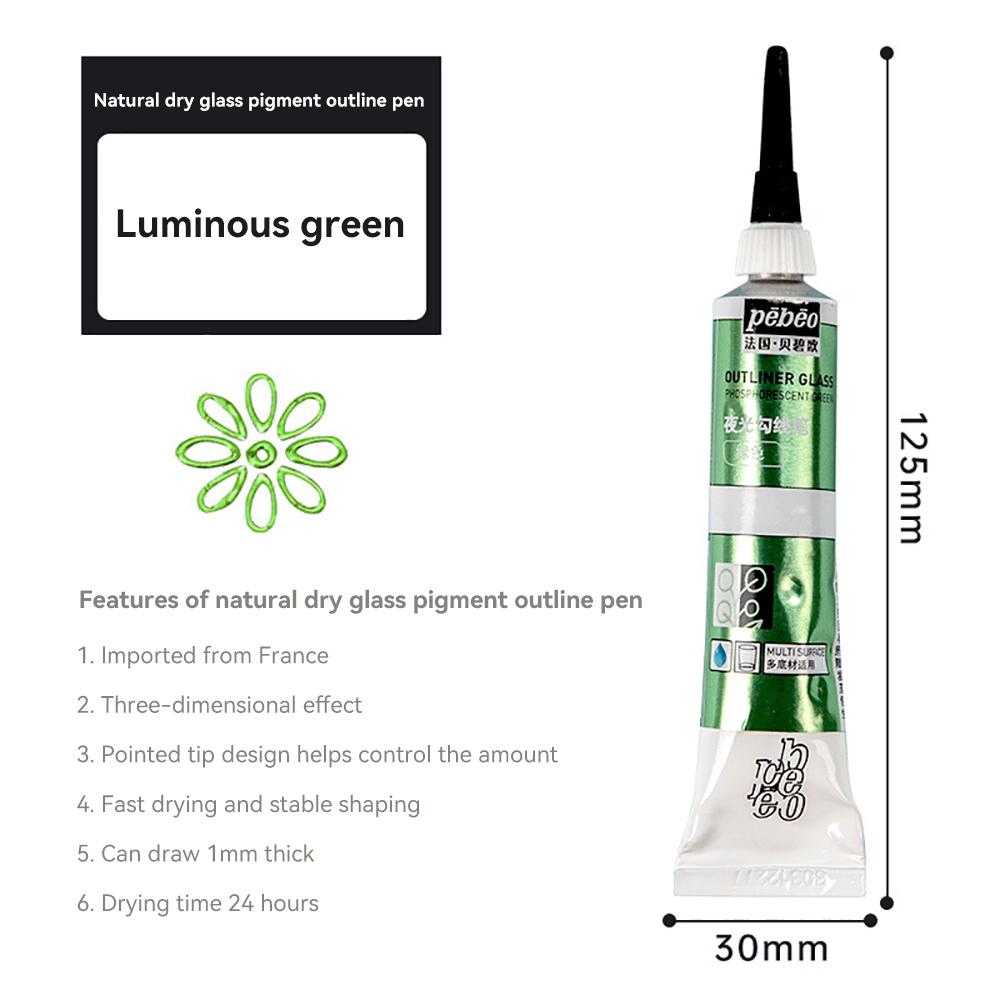 PEBEO Glass Acrylic Paint Outliner 20ML Waterproof Acrylic Paint Tube for Wood Canvas Fabric Painting Glass Pigment Art Supplies