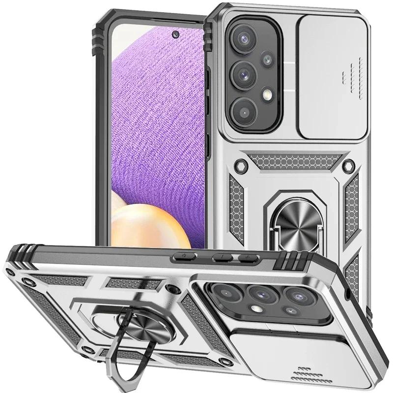 For Samsung Galaxy A14 A24 A54 A34  A05 A05S A15 A35 A55  A26 A36 A56 Case Ring Holder Shockproof Coque Lens Protect Cover
