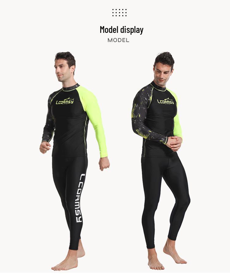 "Traje de Buceo de Manga Larga para Hombre Coreano de Secado Rápido con Protección Solar para Snorkel, Surf y Playa".