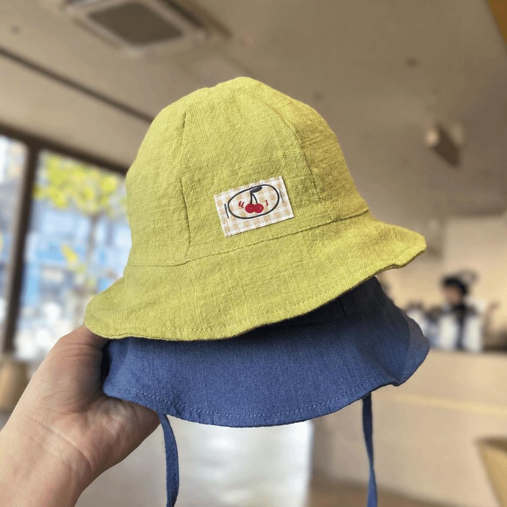 Solid Color Baby Sun Hat Soft Cotton-Linen Bucket Hat Cute Fisherman Cap Summer
