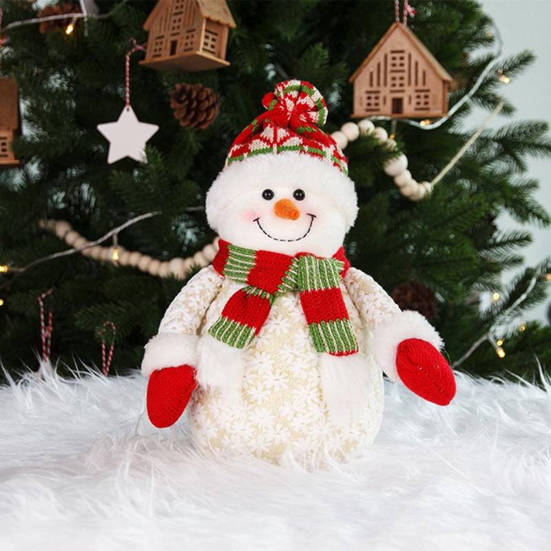 Toys Christmas Figurines Foam Snowman Ornaments Santa Claus Tree Statue Landscape Handicraft Shop Window Home Decoration
