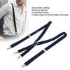 Mens Suspenders   Stretchable 2.5x110cm/1.0x43.3in Comfortable Fit 4 Metal Buckles Pants Suspenders for Adult