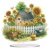 2D/Flat DIY Table Top Diamond Painting Ornament Kits Acrylic Diamond Painting Desktop Decorations for Home Office Desktop Decor