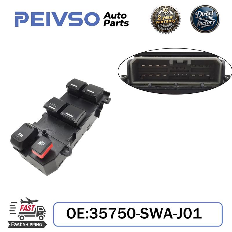 New 35750-SWA-J01 35750SWAJ01 RHD Electric Power Master Window Switch Regulator Button For HONDA CR-V CRV 2007-2011
