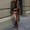 Women's autumn and winter Mao Mao jacket imitation fox hair Spice Girl winter new dyed short Mao Mao jacket