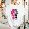 Her Fight Is Our Fight Boxing Glove Tee Pink Ribbon Breast Cancer Awareness TShirt Unisex Women Unisex Short Sleeve Graphic Tee