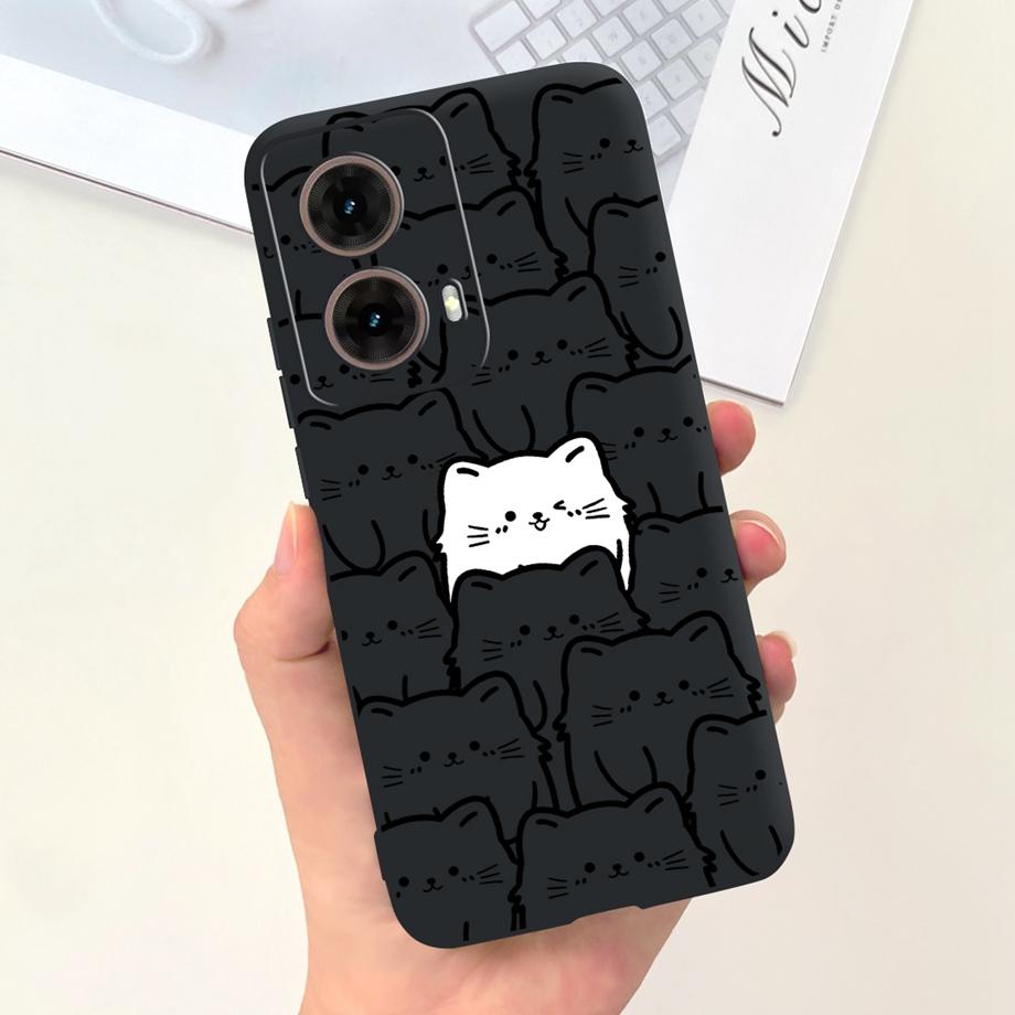 For Motorola Moto G85 Soft TPU Phone Case Silicone Luxury Cute Cat Panda Animals Painted Cover For Motorola G85 MotoG85 Fundas