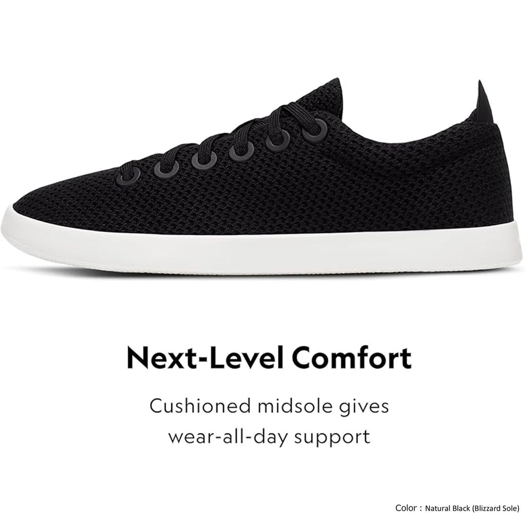 Allbirds TREE PIPER Natural Black Black Size cm Men's Sneakers, (Natural Sole), 28.0