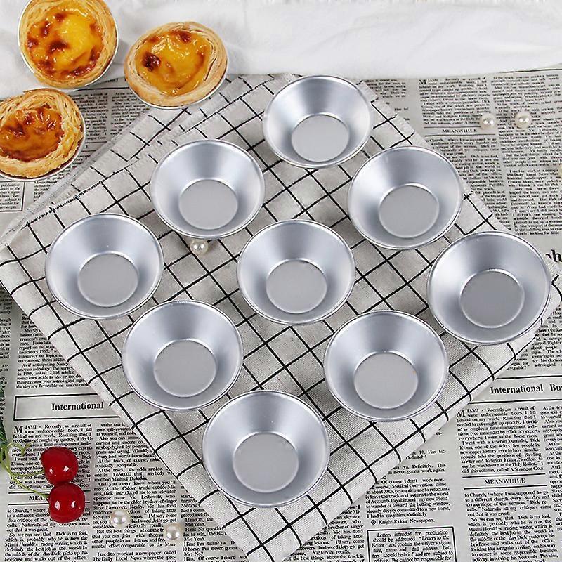 Aluminum Portuguese Style Egg Tart Cupcake Mould Fruit Cake Die Mold Small Baking Tool Pasteis De Nata Oven Bake Round