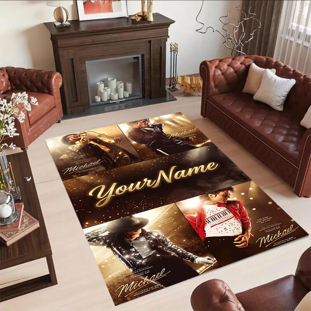 Michael Jackson 36 Personalized Text Carpet Suitable for Foyer Decorate Room Game Room Dining Room Anti-slip Rug Decorate Offices