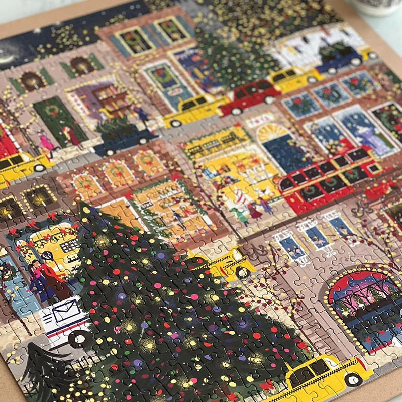 Winter Christmas Street Scene Pattern Puzzle Toy For Adults Diy Home Decor