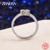 925 Sterling Silver Snowflake Zircon Adjustable Rings for Women Fashion Jewelry
