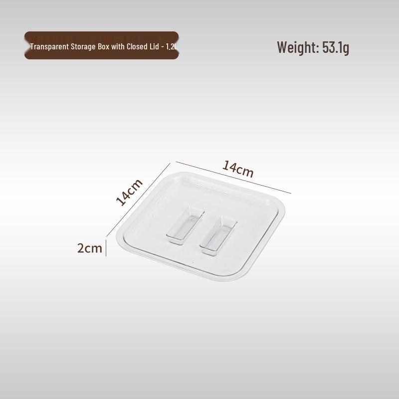 PC Acrylic Flip-top Jam Box with Lid for Milk Tea Shops - Transparent Sectional Tray for Pearl, Coconut Jelly, and Seasonings