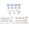 1:12  Kitchen Miniature 15pcs Porcelain Flower Tea Cup Set Decor Collection
