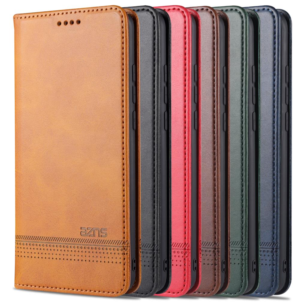 Capa de Couro Deluxe com Adsorção Magnética para Xiaomi Mi 10 / Mi 10 Pro 5G Capa Protetora Flip capa fundas