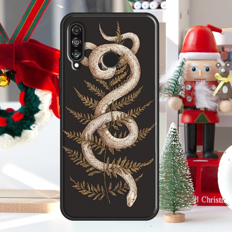 The Snake and Fern For Huawei Nova 12i 11i 8i 12s Y73 Y72 Y61 Y91 Y90 Y70 Y60 9 10 SE P60 Pro P30 P40 Lite Case
