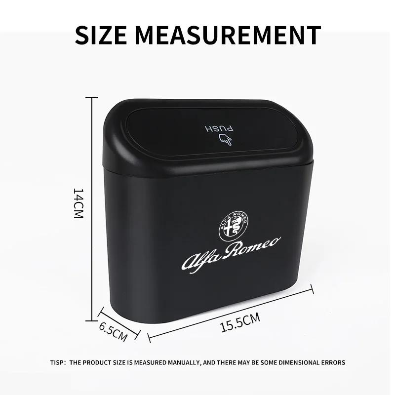Car Stickers For Alfa Romeo Hanging Car Trash Can Vehicle Garbage Dust Case Storage Box For Alfa Romeo 159 Giulietta Giulia 147