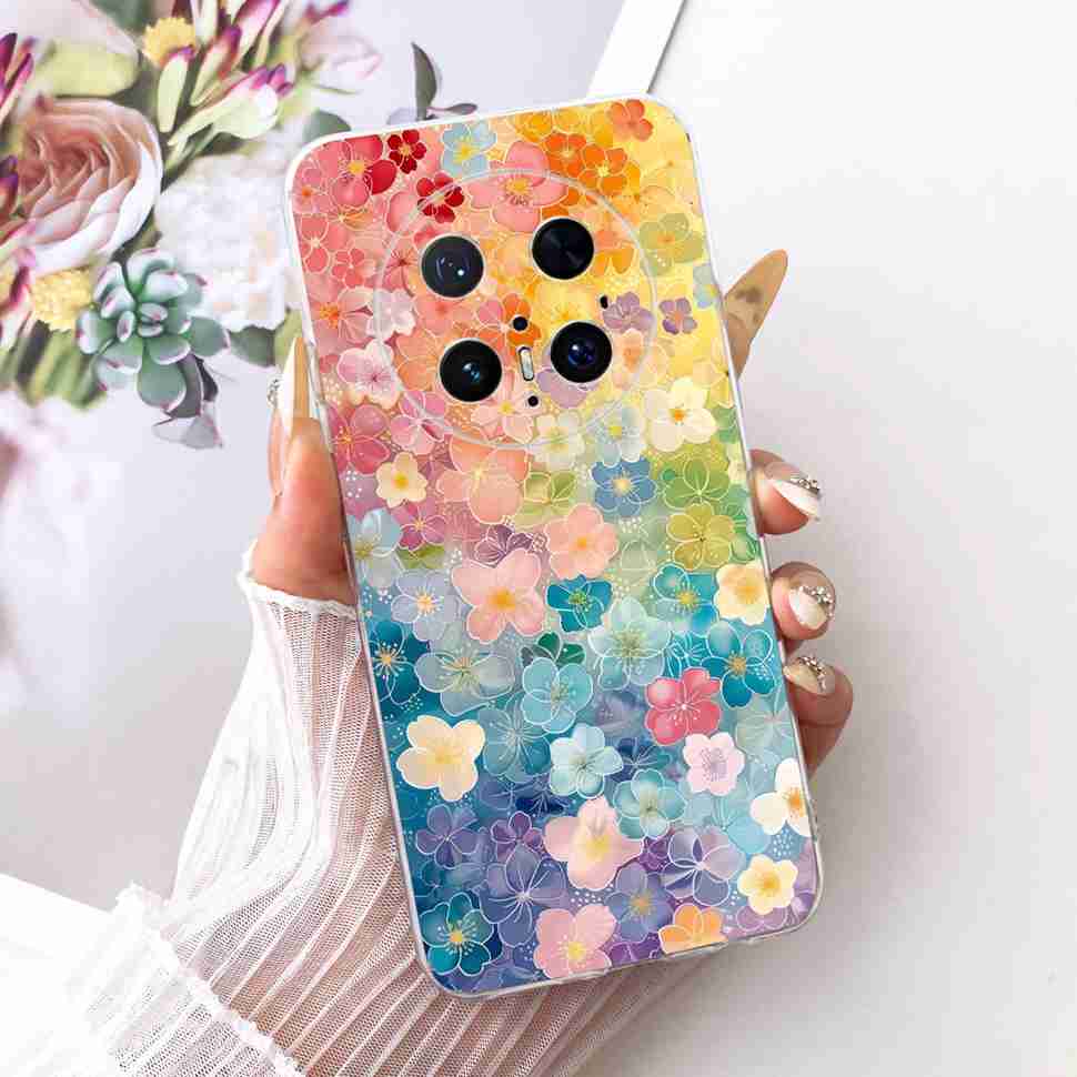 For Huawei Mate 70 Pro 5G Case PLR-AL00 PLR-AL50 Silicone TPU Cover For Mate 70Pro+ 70 Pro Plus 5G Cartoon Lion Butterfly Bumper