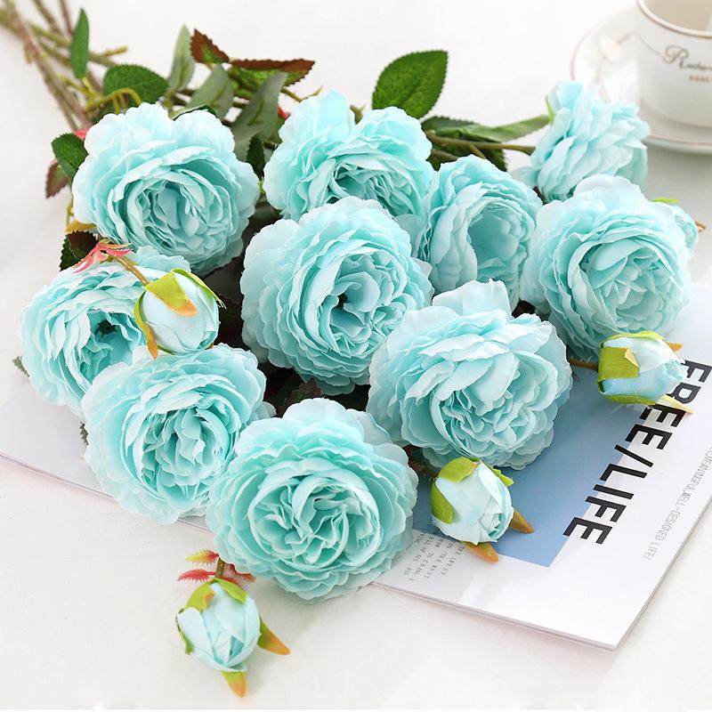Peony Silk Rose Bouquet: Artificial & Dried Flowers for Indoor Decoration Centerpiece