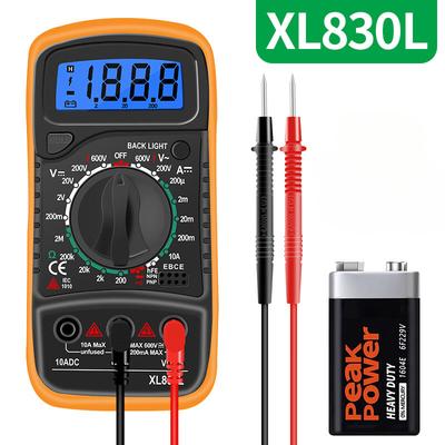 1 Stück XL830L Digitales Multimeter Universalmessgerät Multifunktionales Widerstands- und Spannungsmessinstrument Handheld Digitalanzeige Pieptoninstrument