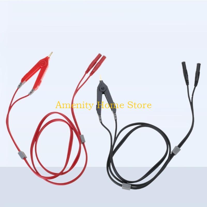

F26C 2Pcs High Accuracy Test Wire Probes for Reliable Low Resistance Measurements in Laboratory, Power Equipment Maintenance CN