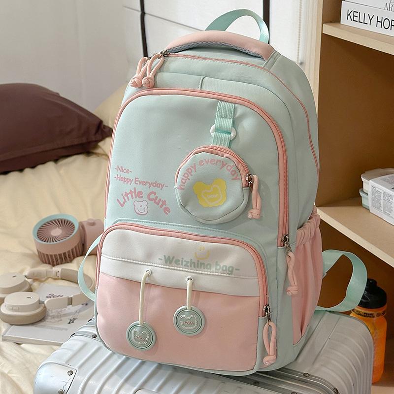 

Школьный рюкзак, высокая ценность и свежий инс Школьный рюкзак для учеников средней школы, повседневный, простой, легкий и вместительный