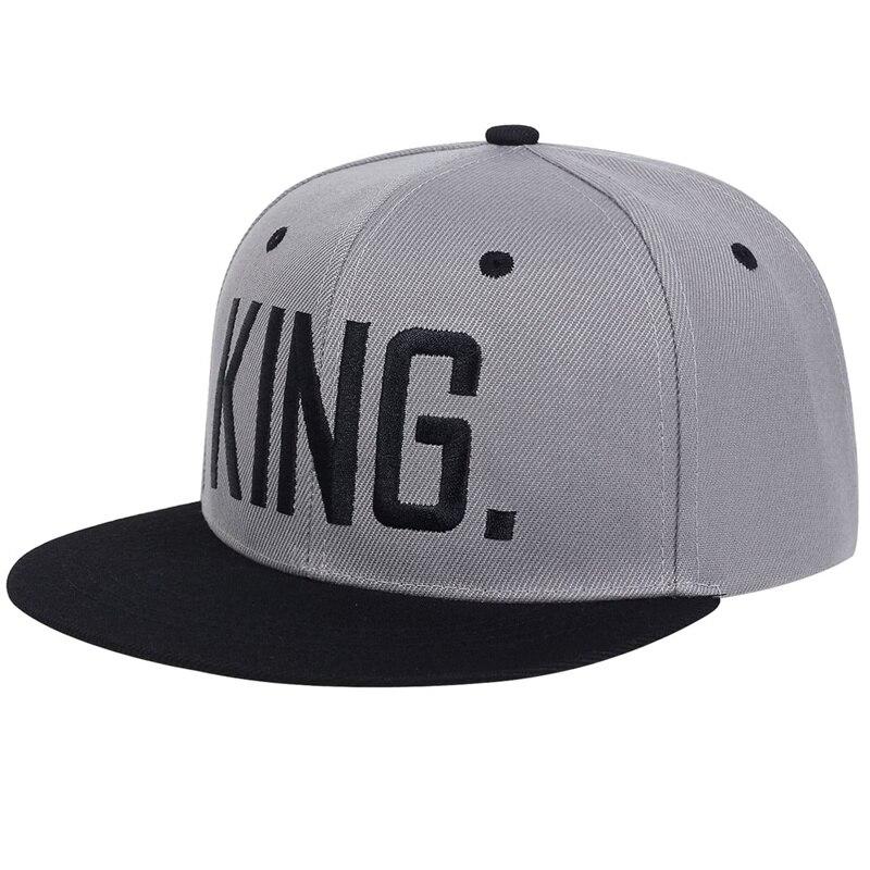 Unisex King Letter Embroidery Hip-Hop Hats Outdoor Adjustable Casual Baseball Caps Sunscreen Hat