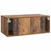 Wall Mounted TV Cabinet Reclaimed Wood Look 78.5 x 41 x 30 cm