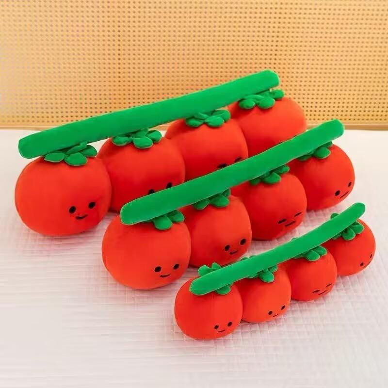 Cartoon Tomato Shaped Plush Pillow With Soft Cotton Filling For Home Decor And Gift
