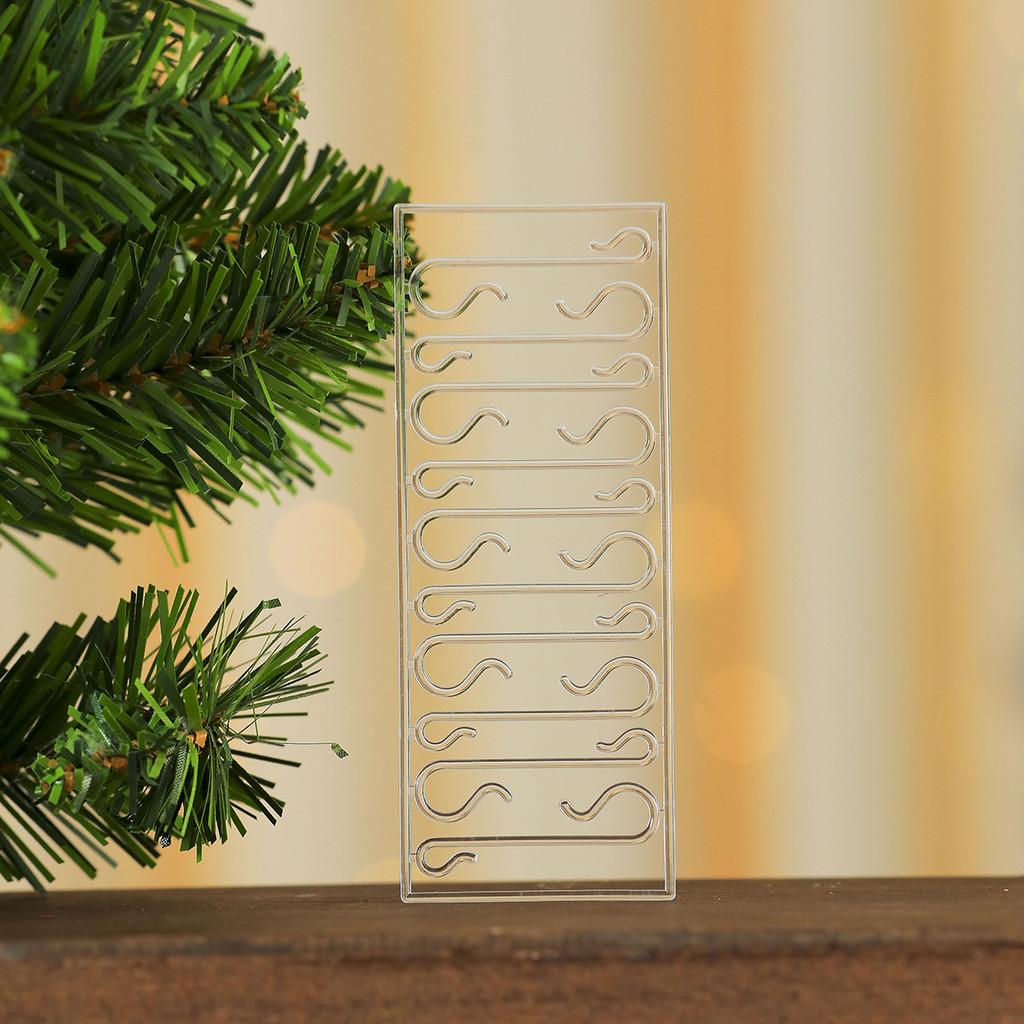 Christmas Tree Ornament Hooks Set Of 10 Plastic Hanging Clips For Holiday Decoration And Gift Use