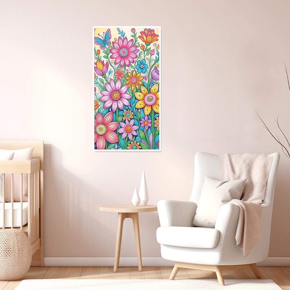 5D DIY Partial Special Shaped Drill Diamond Painting Flower Decoration