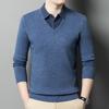 Winter Men'S Thickened Autumn And Winter Shirt Collar Versatile Suit Bottom Shirt Business Casual Knitted Sweater
