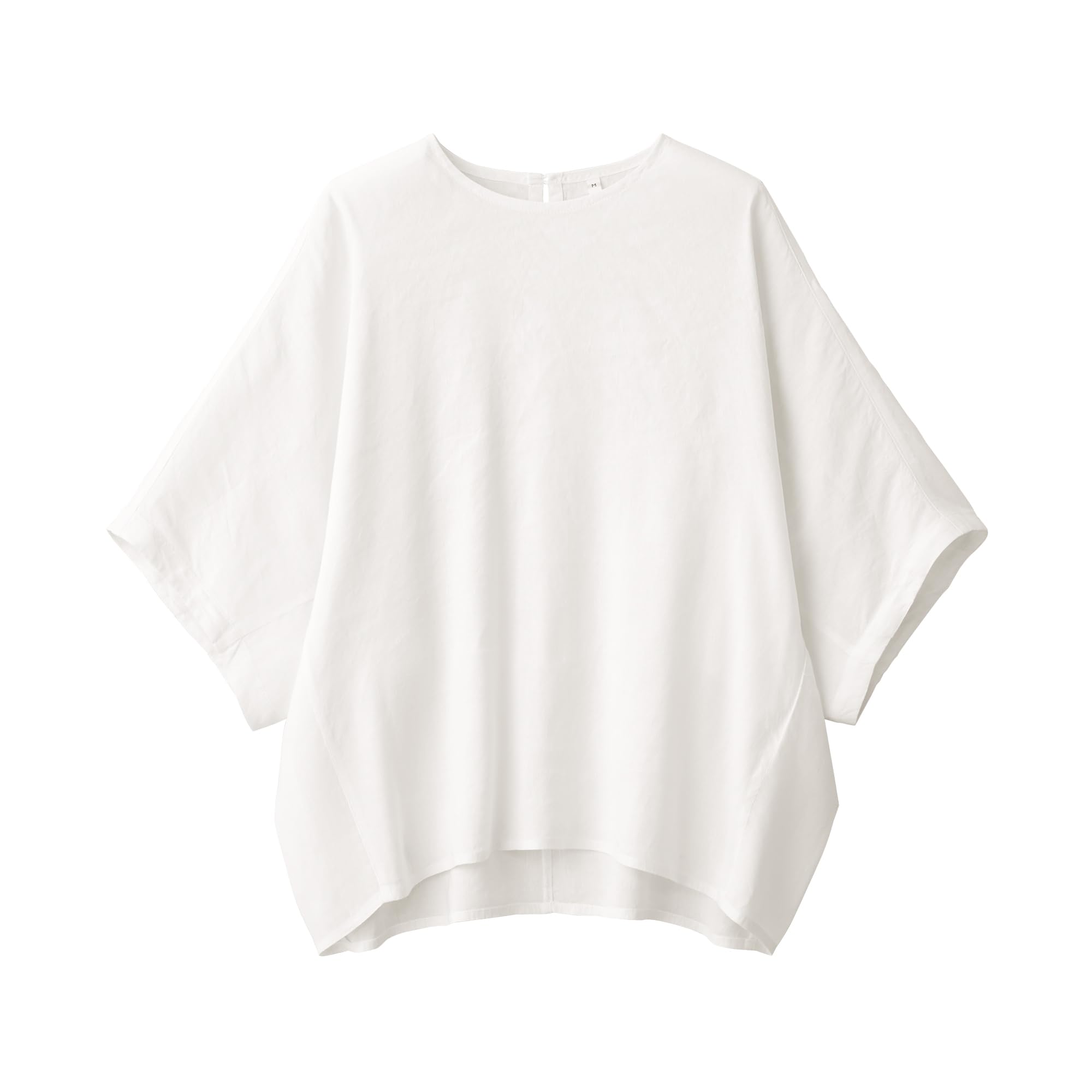 

MUJI Hemp Rayon Short Sleeve Size S Women s Blouse, Off-White, (BC2IUA4S)