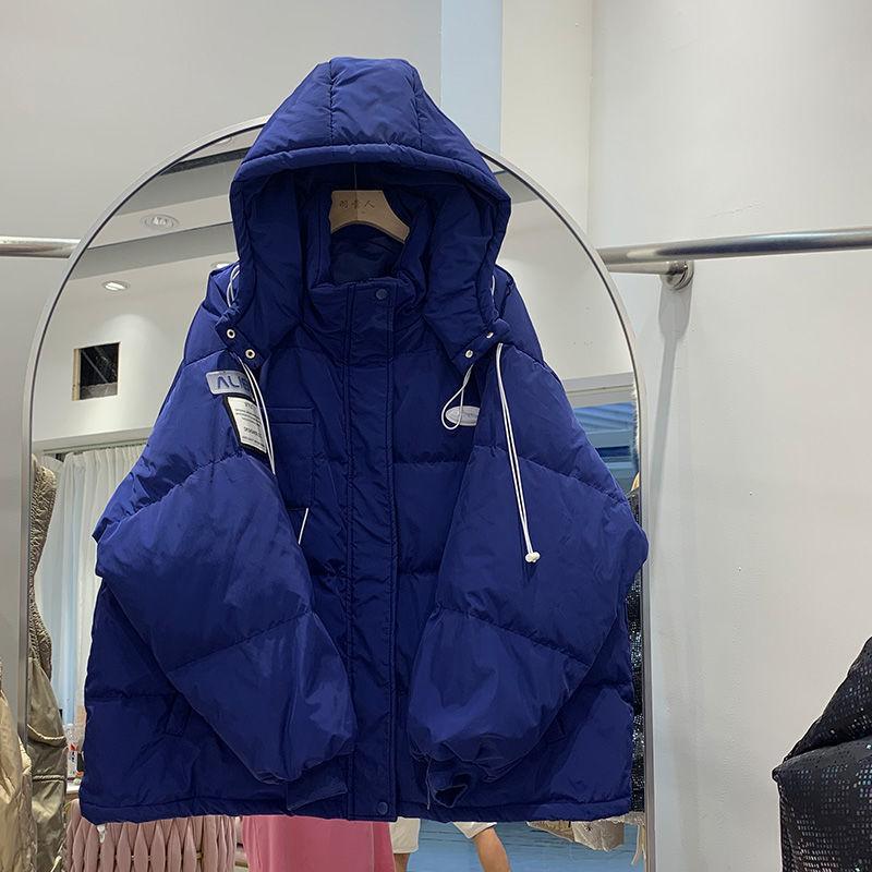 

Упитанный большой размер свободный пуховик женский с капюшоном короткий толстый девушка новая зимняя одежда M